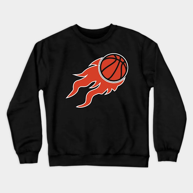 Basketball fire Crewneck Sweatshirt by Designzz